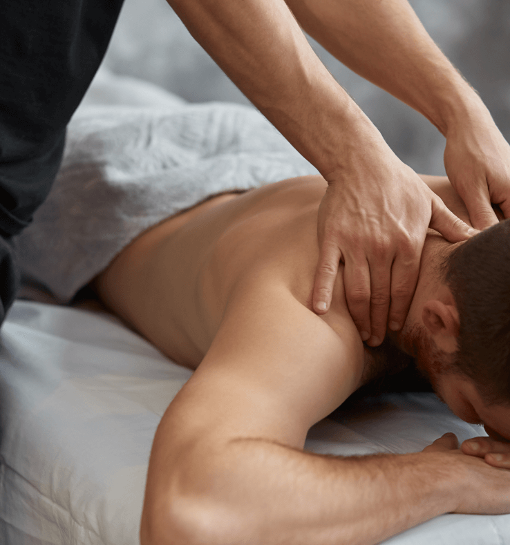 Professional massage session in a calm spa